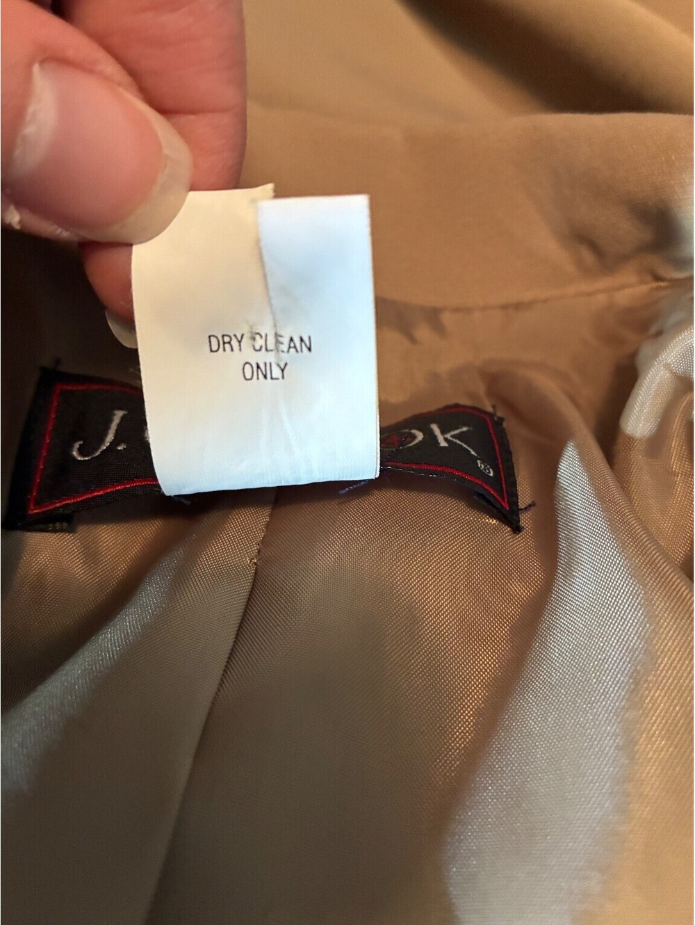 J.G. Hook Womens Size 4 Tan Brown Polyester Blazer Jacket Coat Lined Button - Picture 7 of 7